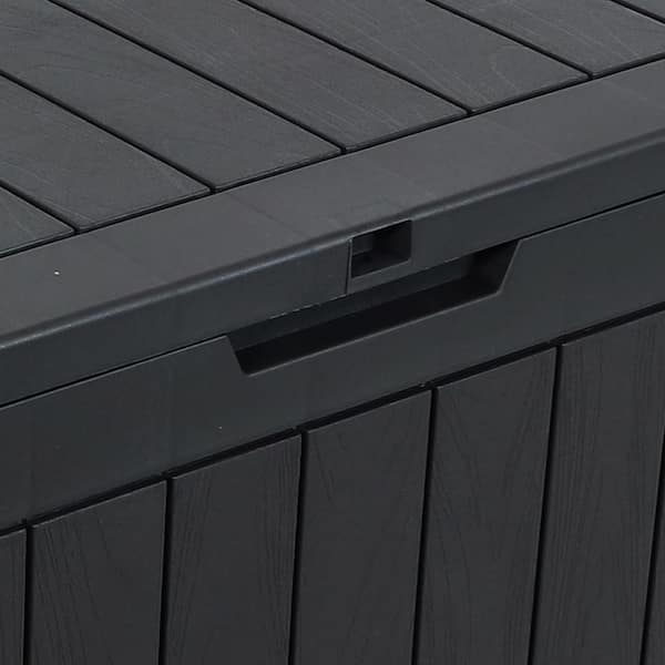 Sunnydaze 32 Gal. Faux Wood Grain Phantom Gray Outdoor