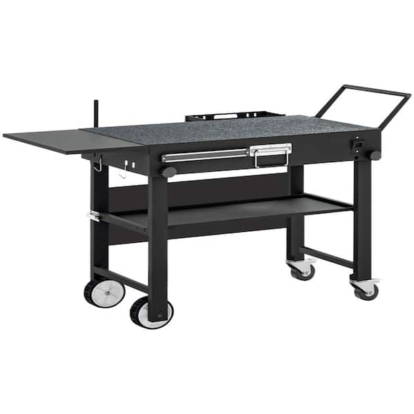 31 in. Foldable Grill Cart, Heavy-Duty Portable Grill Table for Outdoor