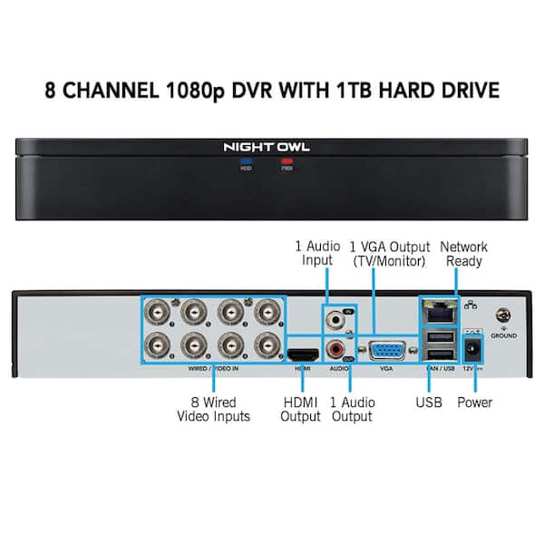 Night owl 8 channel best sale dvr manual