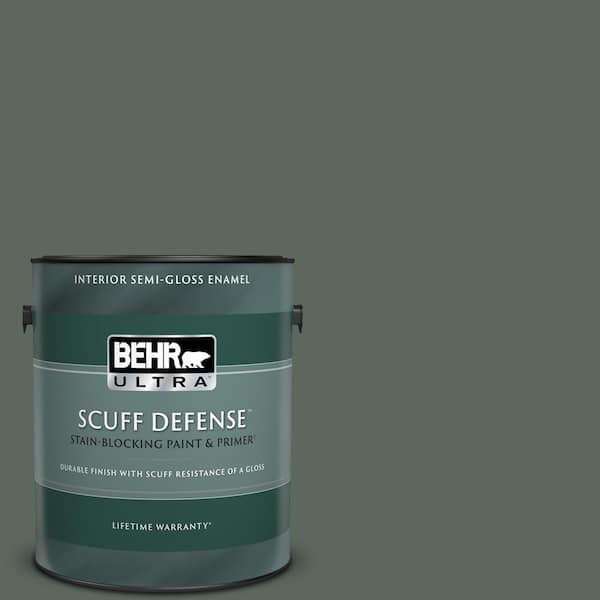 BEHR ULTRA 1 gal. #N420-6 Pine Mountain Extra Durable Semi-Gloss Enamel Interior Paint & Primer