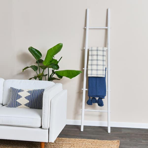 White Decorative Wood Ladder