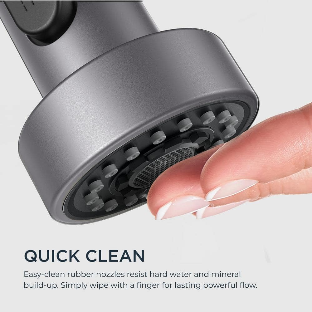 Matte Black Stainless Steel Pull Down Kitchen Faucet