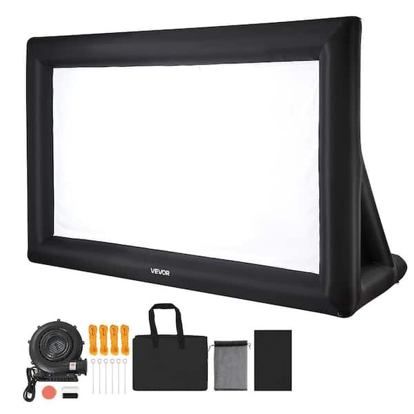 240 in. Inflatable Projector Screen, Inflatable Movie Screen Outdoor with 250W Air Blower Projector Screen Oxford Fabric