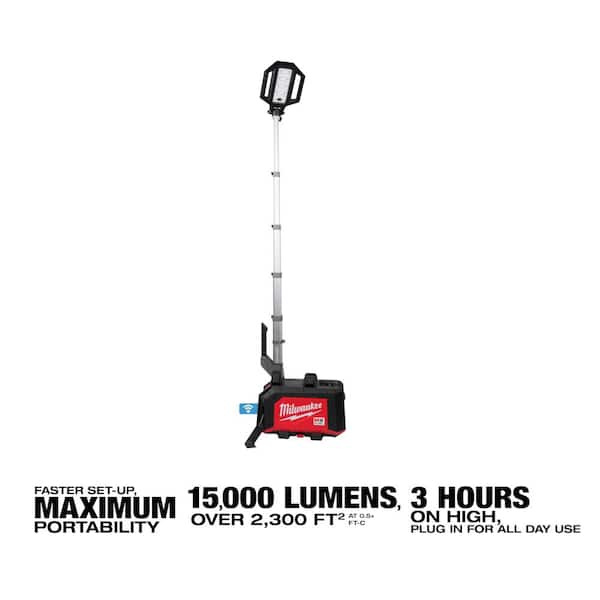 MX FUEL ROCKET Dual Power Compact Tower Light Kit with (1) XC406 Battery Pack, MX Charger, & MX8. 0 Battery