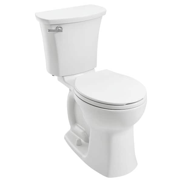 American Standard Edgemere 10 in. Rough-In 2-Piece 1.28 GPF Single Flush Right Height Round Front Toilet in White, Seat Not Included