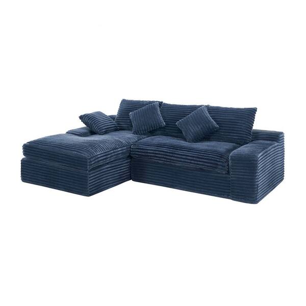 Seafuloy 4-Seats Modular Sectional 98 in. W Armless Fabric L