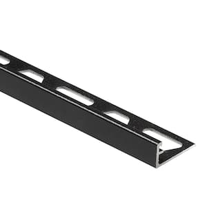 Schiene Matte Black Textured Aluminum 3/8 in. x 8 ft. 2-1/2 in. Metal Tile Edging Trim