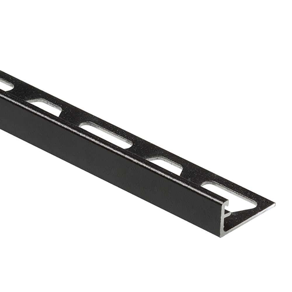 Schiene Matte Black Textured Color-Coated Aluminum 1/4 in. x 8 ft. 2-1/2 in. Metal Tile Edging Trim price history on PriceWatchPro