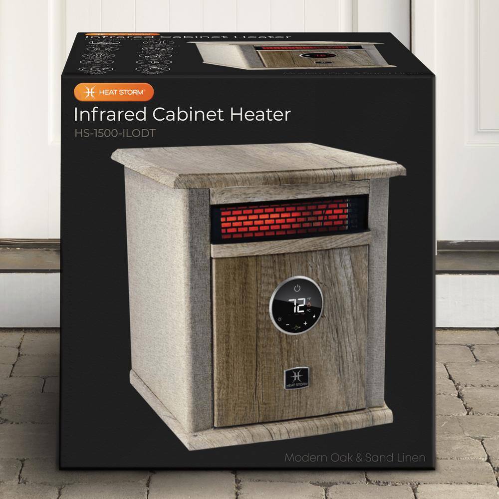 Tan Electric Infrared Convection Space Heater with Thermostat