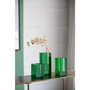 Lavoisier Set of 7 Hinged Flower Vases - Stainless Steel/Glass