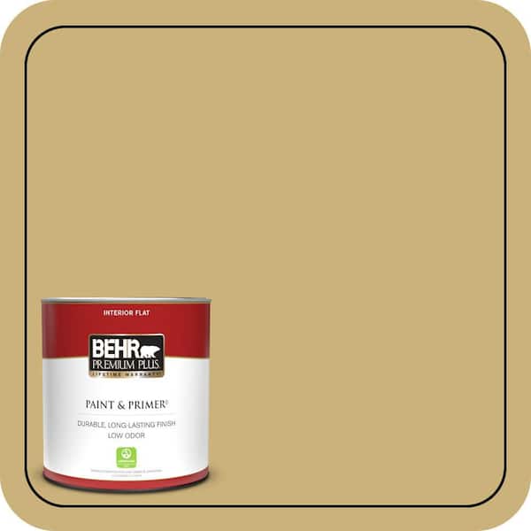 BEHR PREMIUM PLUS 1 qt. #360F-4 Dry Sea Grass Flat Low Odor Interior Paint & Primer
