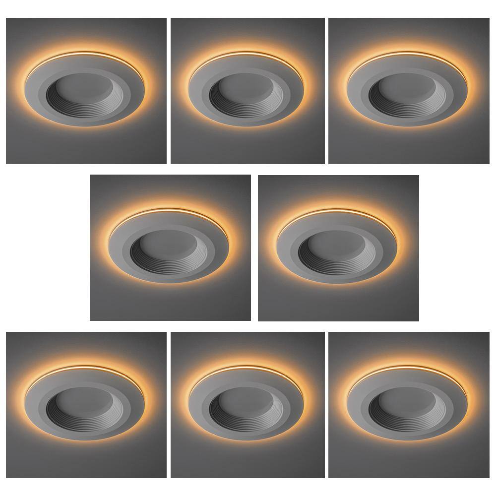 Commercial Electric 6 In Selectable Integrated Led Recessed Trim Can Light With Night Feature 5 Cct 670 Lumens Dimmable 8 Pack 53804101 8pk The Home Depot Selectable Integrated Led Recessed Trim, 6 Can Lights With Night Light
