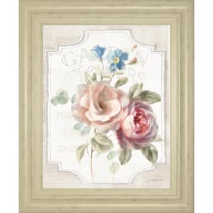 Cottage Garden IV On Wood By Danhui Nai Framed Nature Wall Art 26 in. x 22 in.