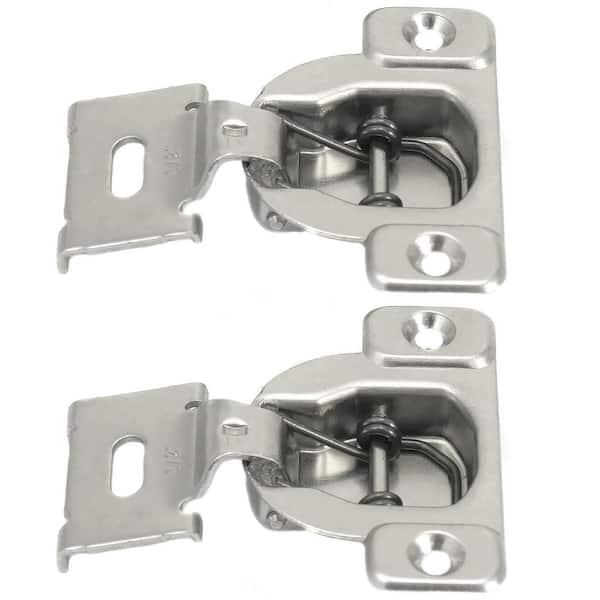 Laurey Half Overlay Chrome Concealed Frameless Hinge (10-Pack)
