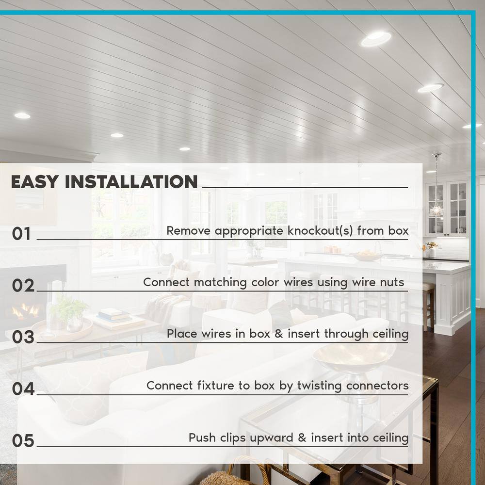 5" Selectable Color LED Recessed Lighting Kit - Energy Star Certified