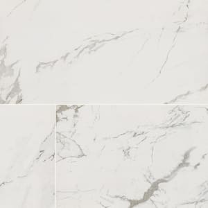 Carrara 24 in. x 48 in. Polished Porcelain Floor and Wall Tile (16 sq. ft./Case)