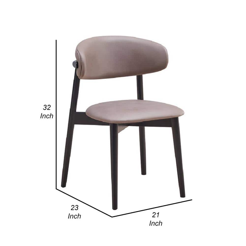 Anae 23" Gray Microfiber Upholstered Side Chair Set