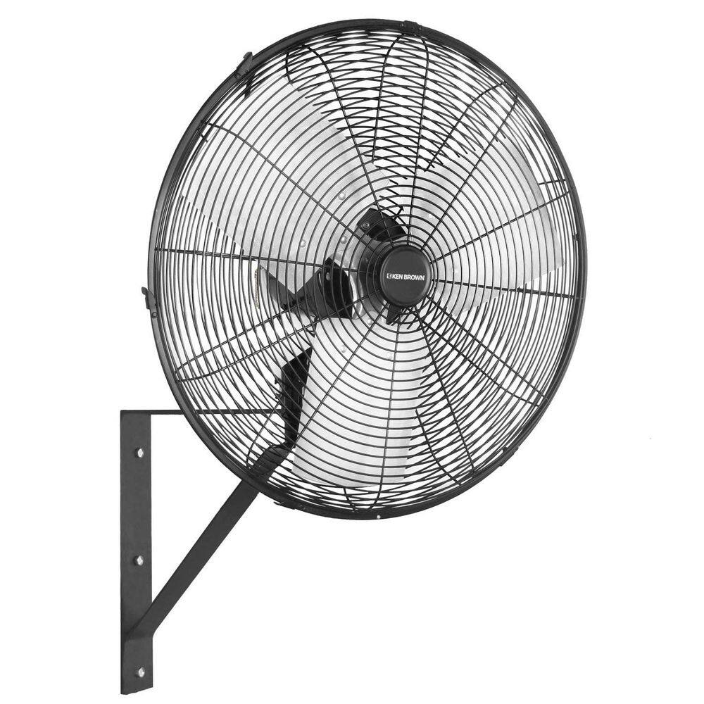 Ken Brown 20 in. 3-Speeds High Velocity Wall Mounted Fan in Black with Oscillating, 5500 CFM, ETL price history on PriceWatchPro