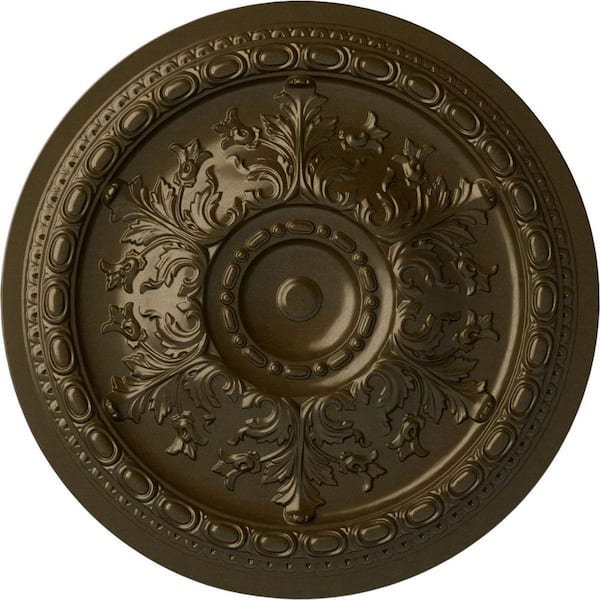 Ekena Millwork 38-3/8" x 2-7/8" Oslo Urethane Ceiling (Fits Canopies up to 7-5/8"), Brass