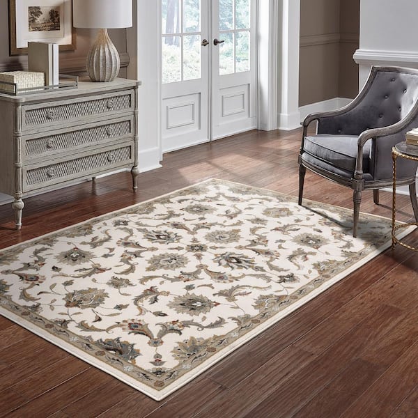 StyleWell Athena Ivory 6 ft. x 9 ft. Area Rug 584543 - The Home Depot