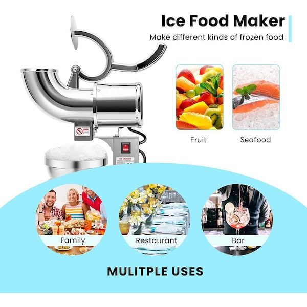 VIVOHOME 11 oz. Electric Dual Blades Silver Ice Crusher Snow Cone Machine  X001UJXYAT - The Home Depot