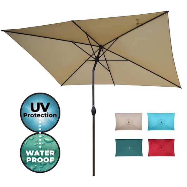 Details about   Market Umbrella 10 Ft x 6.5 Ft Rectangular UV Protection Water Repellent 