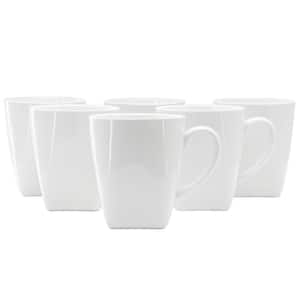 Simply 6-Piece 13.26 oz. White Porcelain Mug Set