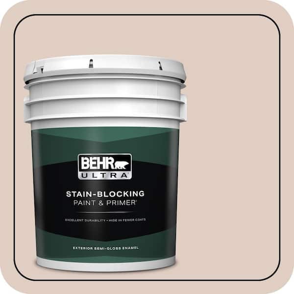 BEHR ULTRA 5 gal. #PPL-77 Cocoa Parfait Semi-Gloss Enamel Exterior Paint & Primer