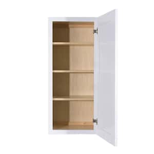 Lancaster White Plywood Shaker Stock Assembled Wall Kitchen Cabinet 12 in. W x 42 in. H x 12 in. D