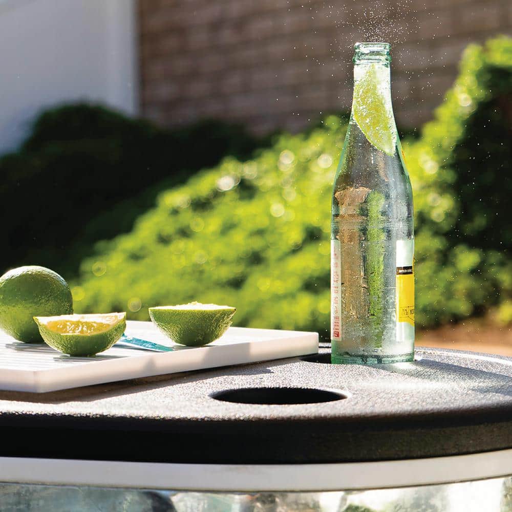 Permasteel 120-Qt Galvanized Steel Rolling Patio Cooler with Wheels