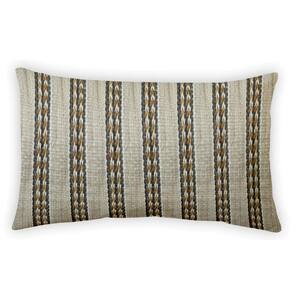 14 in. x 20 in. Woven Outdoor Multi-Stripe Recyled Polyester Lumbar Pillow