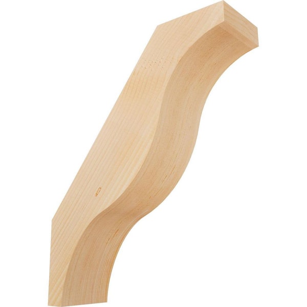 Ekena Millwork 5 1/2"W x 18"D x 22"H Funston Smooth Knee Brace, Douglas Fir