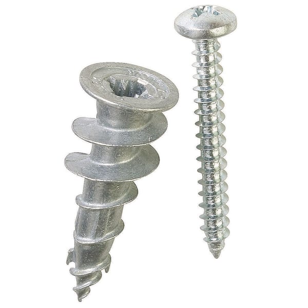 Self Drilling Dry Wall Zinc Anchors and Phillips Metal Screws Kit