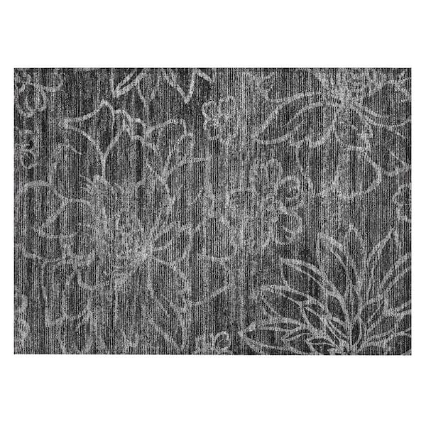 Chantille Machine Washable Indoor/Outdoor Abstract ACN2789 Black 2 ft. x 3 ft. Accent Rug