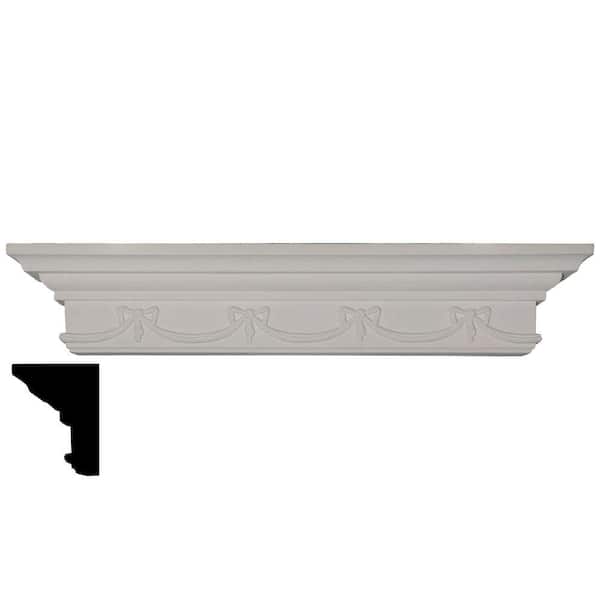 Ekena Millwork 4-1/8 in. x 24 in. x 4-3/8 in. Polyurethane Versailles Shelf