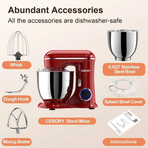Aoibox 3-in-1 6.5 qt. 10-Speed Stainless Steel Steel Stand Aoibox 3-in-1 6.5 qt. 10-Speed Stainless Steel Steel Stand