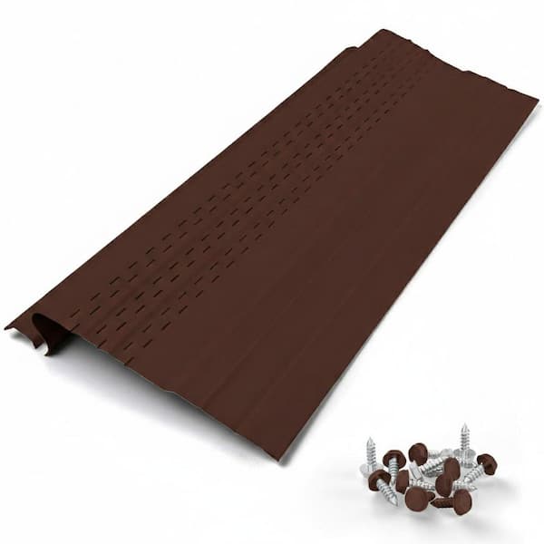 Pro [8.5 in. x 1 ft.] Gutter Guard for K-Style, Half Round and Box Gutters, Under Shingle, Aluminum Frame, Musket Brown