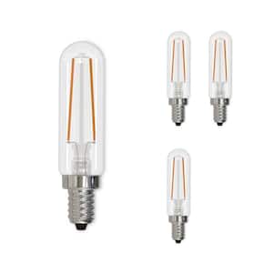 25-Watt Equivalent Soft White Light T6 (E12) Candelabra Screw Base Dimmable Clear LED Light Bulb (4 Pack)