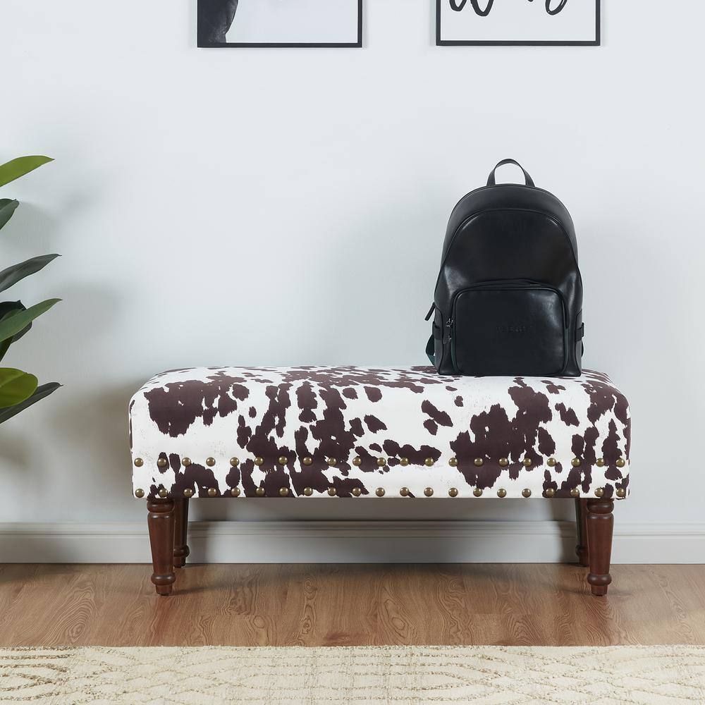 クラシック Brown Designs4Comfort Concepts Convenience Cow Bench Print バッグ