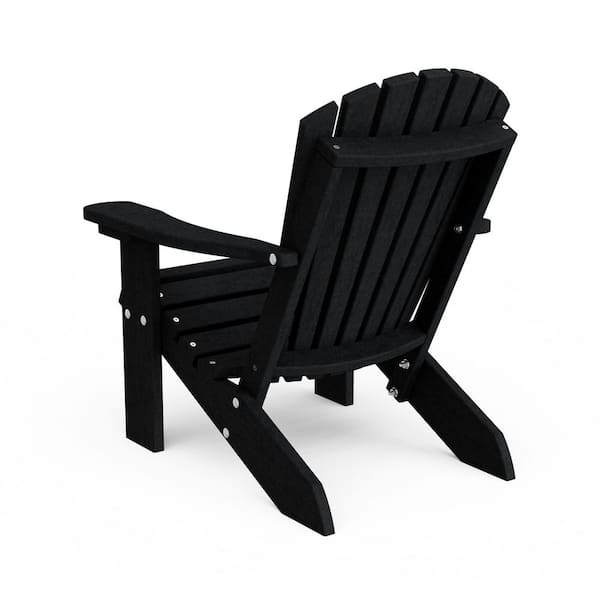 Wildridge Heritage Black Plastic Outdoor Child Adirondack Chair