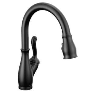 Leland VoiceIQ Touch2O with Touchless Technology Single Handle Pull Down Sprayer Kitchen Faucet in Matte Black