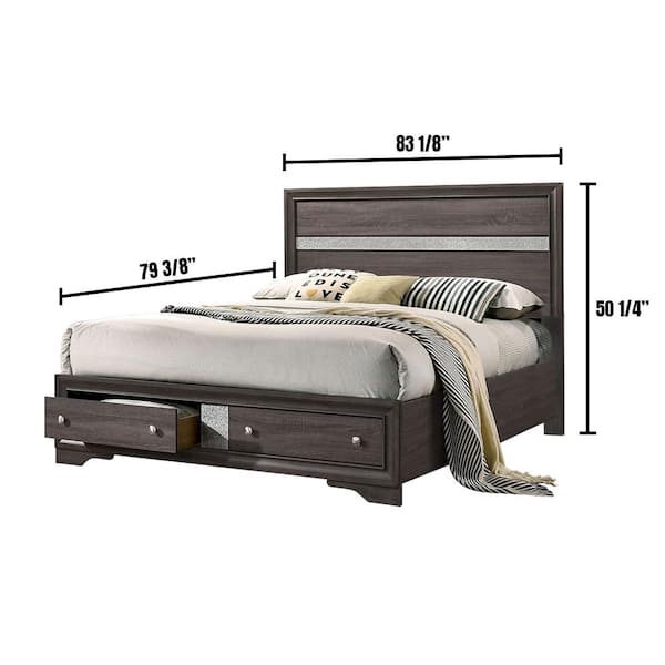 William's Home Furnishing Chrissy Gray Eastern King Bed
