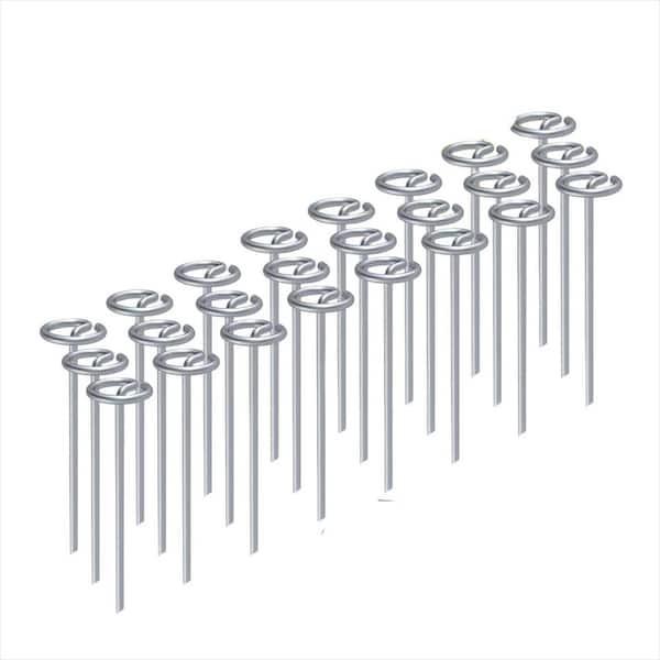 6 in. Galvanized Steel Alloy Landscape Fabric Pins, Circle Top Landscape Pins for Garden (120-Pack)