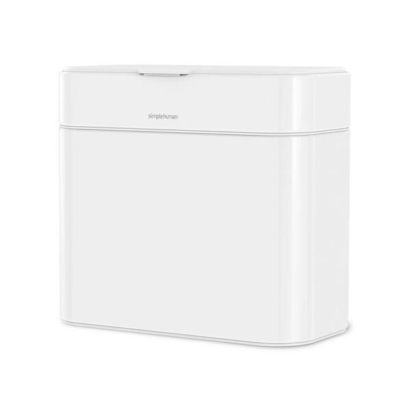 Simplehuman Garbage Caddy simplehuman 4L Compost Caddy Bin with Magnetic Docking, White Steel ...