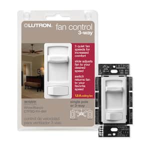 Skylark Contour Fan Control, Quiet 3-Speed, 1.5-Amp/Single-Pole or 3-Way, White (CTFSQ-FH-WH)