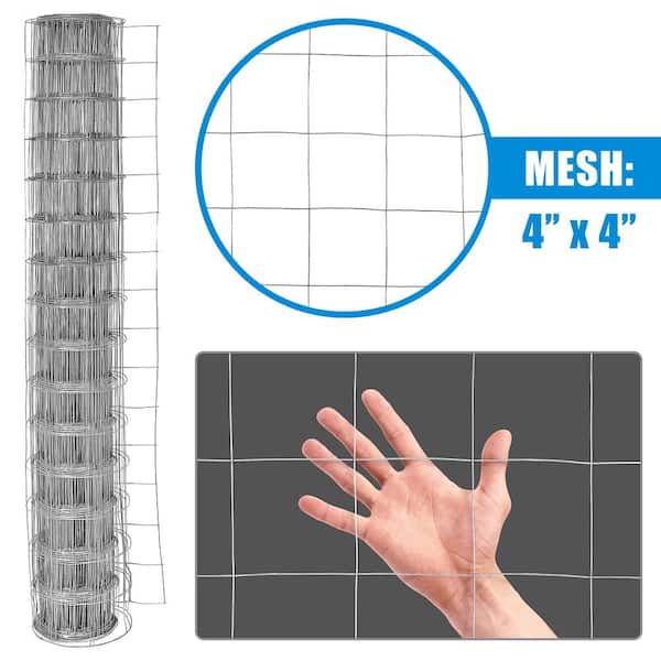 Metal 6 ft. x 100 ft. DIY Welded Wire Fence kit for dogs, deer and