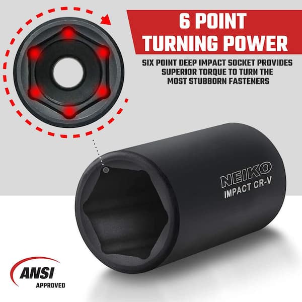 NEIKO 1/2 in. Drive Master SAE and Metric 6-Point Deep and Shallow
