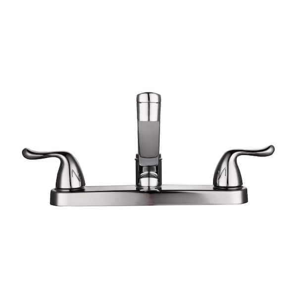 Glacier Bay Constructor 2-Handle Standard Kitchen Faucet w/ Side Sprayer Chrome