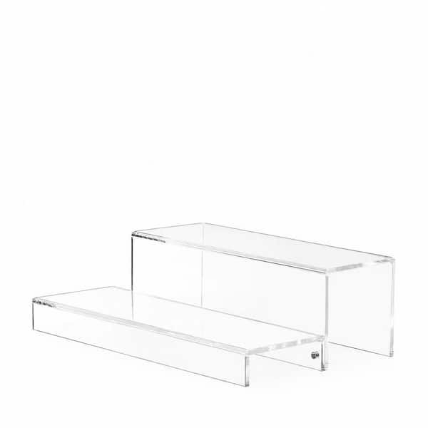KHKFY 2-Tier Clear Acrylic Liquor Bottle Display Shelf for Countertop ...