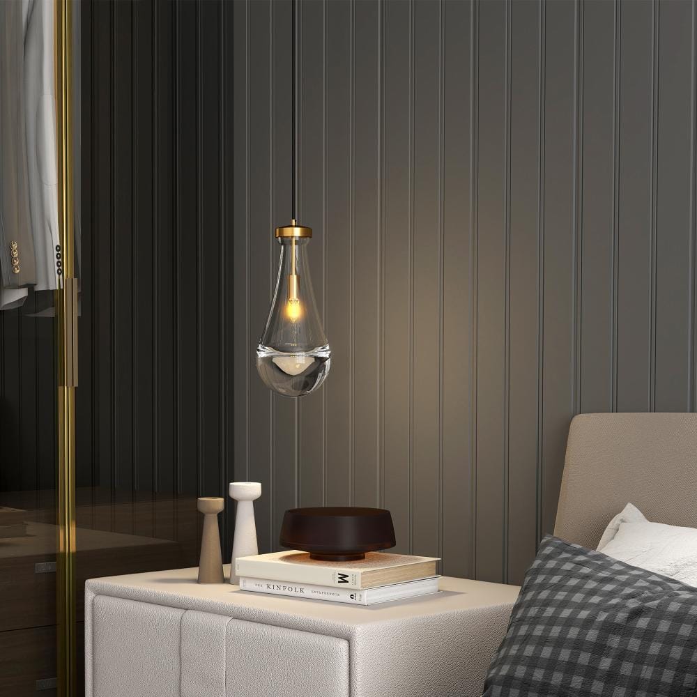 Modern Brass Rod Raindrop Pendant Lights price history on PriceWatchPro